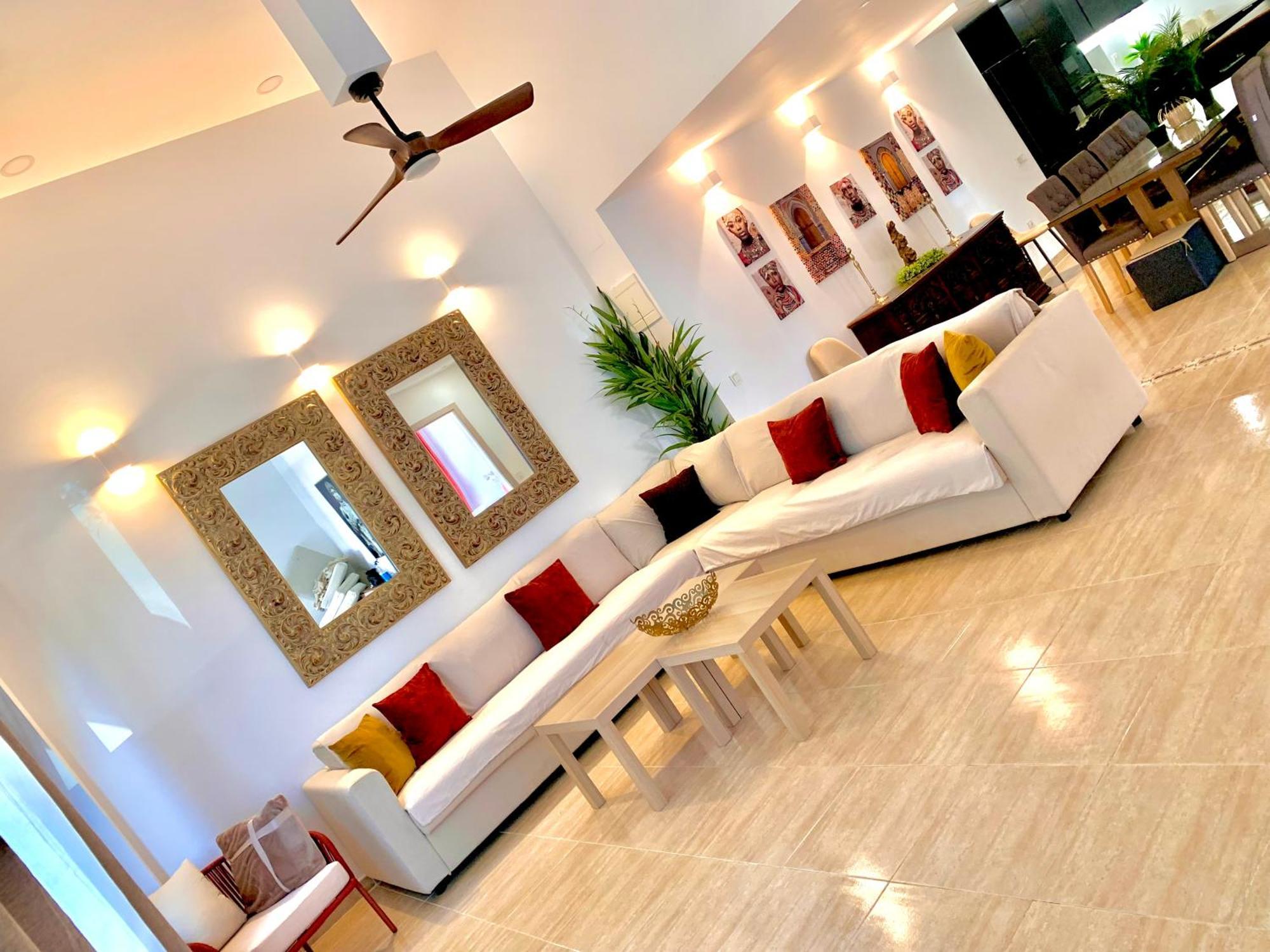 Amplia Vivienda New Para12 Pers A 4 Min Caminando De Playa Con Terraza, Piscina Com, Wifi, Ventiladores De Techo, Lavavajillas Roquetas de Mar Luaran gambar